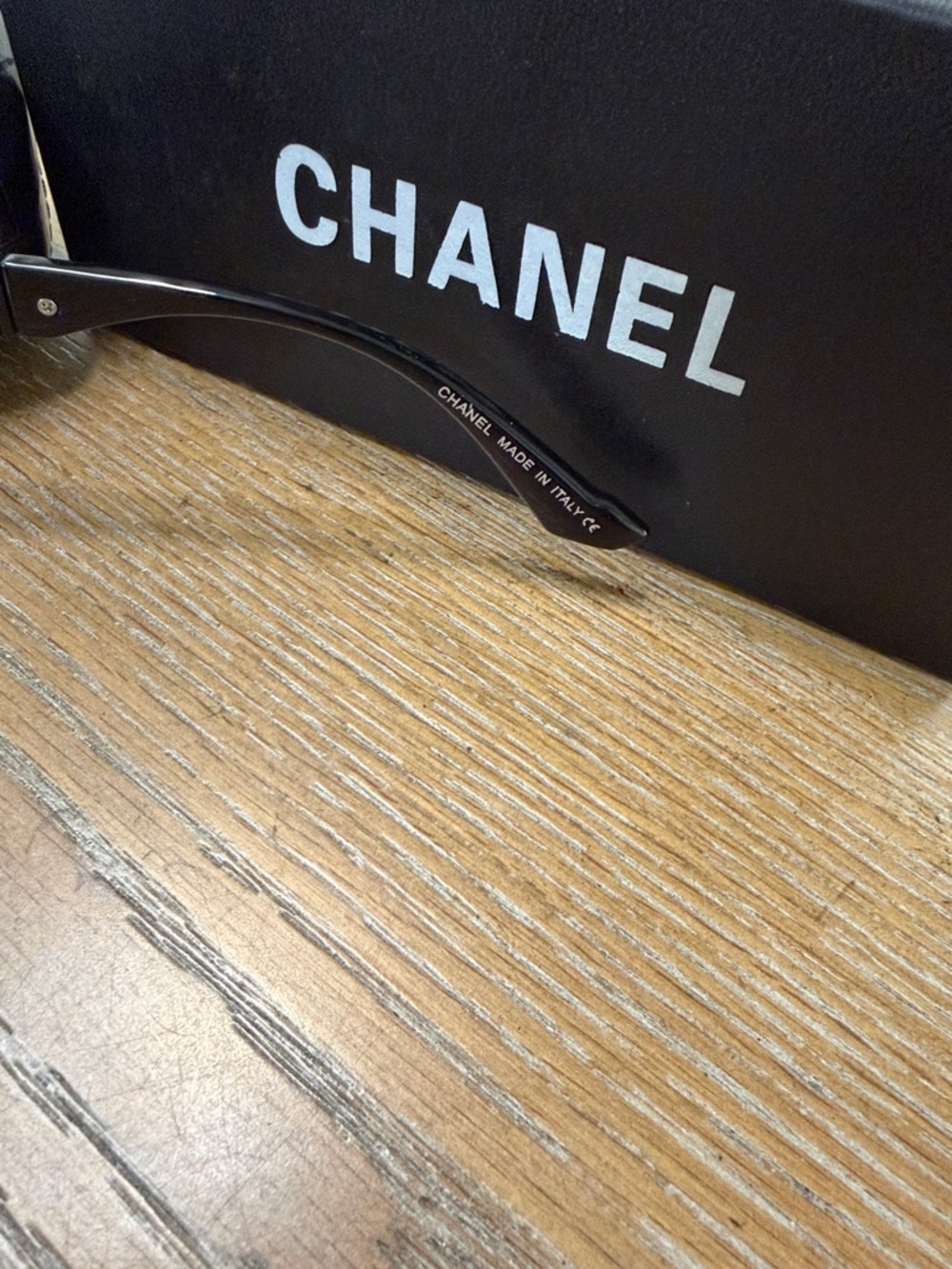 CHANEL Black and Gold Square Sunglasses - Designer Women's Eyewear - Picture 9 of 10